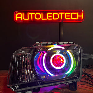 2010-2013 Chevrolet Camaro LS LT (Non-RS) RGBW Flow Series LED Prebuilt Halo Headlights