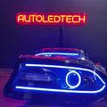2015-2023 Dodge Charger RGBW Flow Series Halo LED DRL Prebuilt Halo Headlights