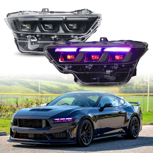 2024-2026+ Ford Mustang S650 RGB Flow Smoked Clear LED Tail Lights