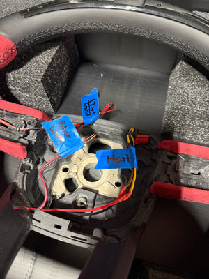 Lamborghini Urus Custom Dark Red Alcantara Steering Wheel - IN STOCK - AutoLEDTech.com