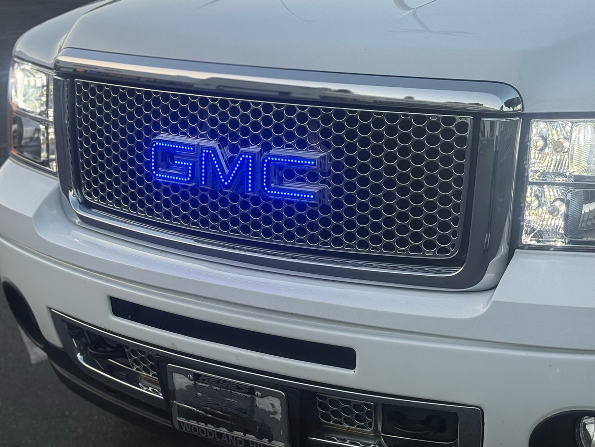 2007-2026+ GMC Sierra Yukon Canyon Illuminated RGBW LED Badge Emblem Logo - AutoLEDTech.com
