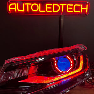2016-2018 Chevrolet Camaro RGBW Flow Series LED DRL Prebuilt Halo Headlights