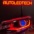 2016-2023 Chevrolet Camaro RGBW Flow Series LED DRL Prebuilt Halo Headlights