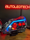 2010-2015 Infiniti G37/G25/Q40 Sedan RGBW Flow Series LED DRL Custom Headlights (GTR Replica)
