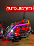 2010-2015 Infiniti G37/G25/Q40 Sedan RGBW Flow Series LED DRL Custom Headlights (GTR Replica)