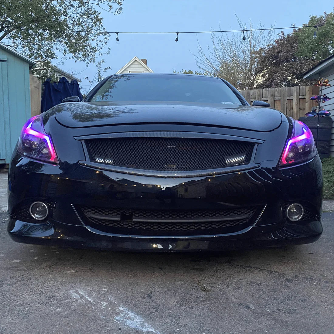 2008-2015 Infiniti G37 Q60 Coupe RGBW Flow Series LED DRL Custom Headlights (GTR Style)