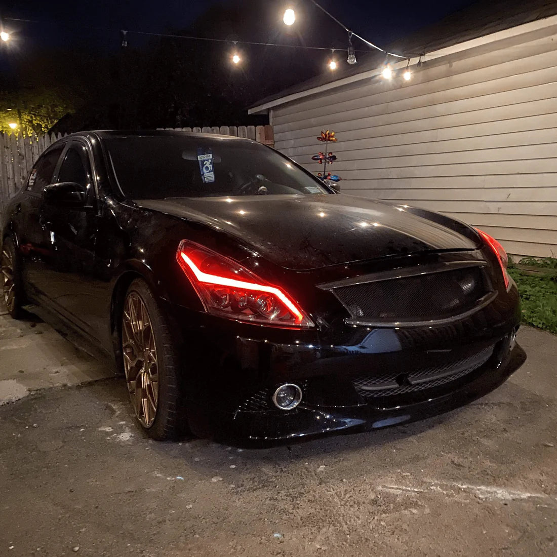 2010-2015 Infiniti G37/G25/Q40 Sedan RGBW Flow Series LED DRL Custom Headlights (GTR Replica)