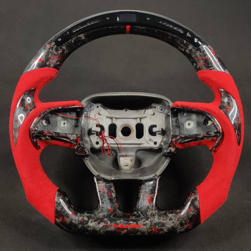 2015-2023+ Dodge Durango Custom Carbon Fiber Heated Steering Wheel w/ LED RPM Display