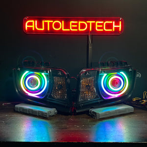 2010-2013 Chevrolet Camaro LS LT (Non-RS) RGBW Flow Series LED Prebuilt Halo Headlights