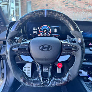 2019-2026+ Hyundai Veloster/Elantra N Custom Carbon Fiber Steering Wheel