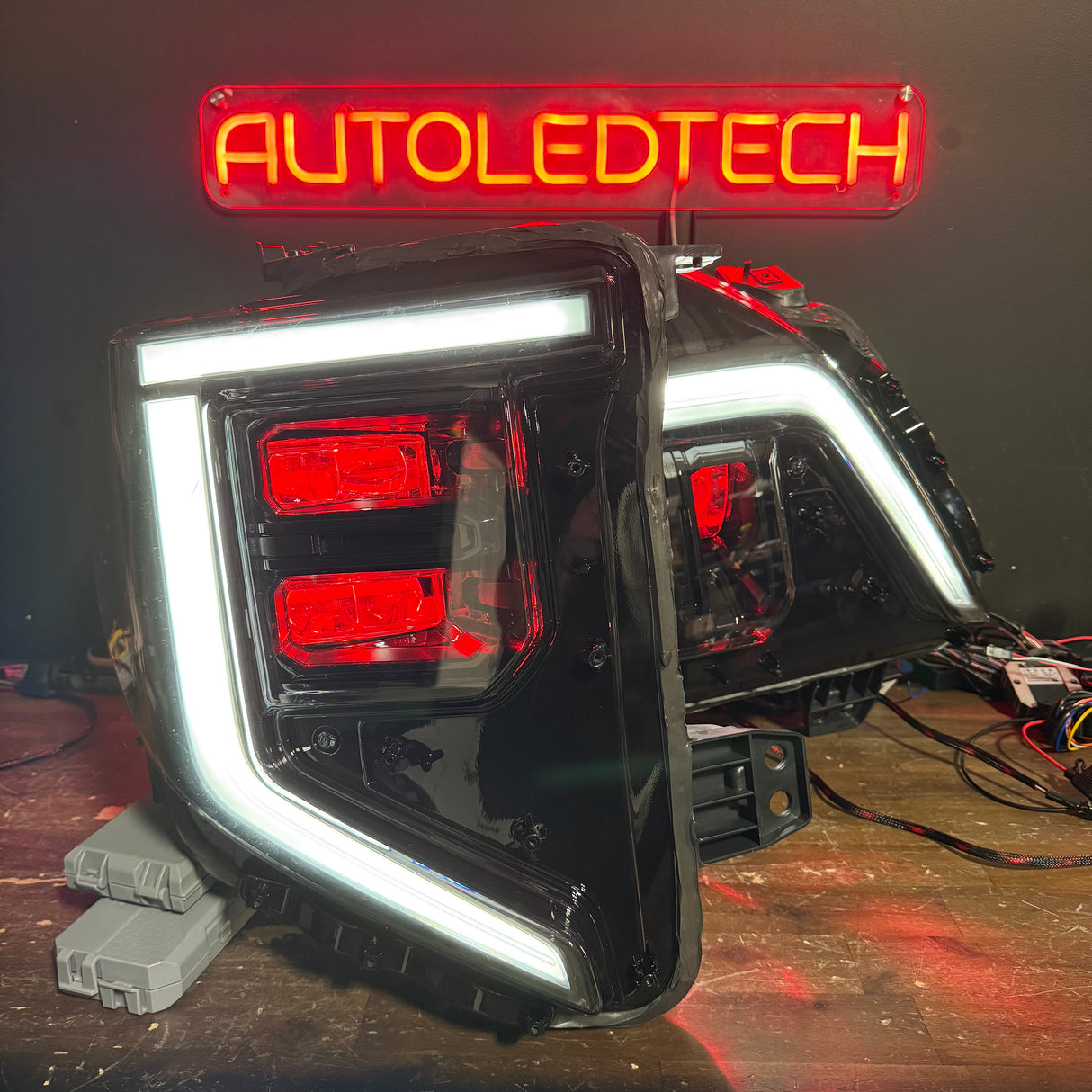 2022-2025+ GMC Sierra 1500 RGBW Flow Series LED DRL Headlights