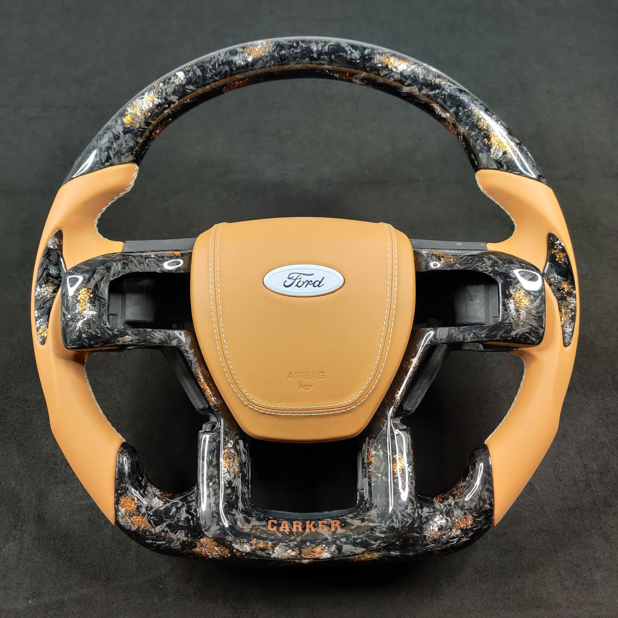 2017-2022 Ford Super Duty F250 Custom Carbon Fiber Heated Steering Wheel w/ LED Display