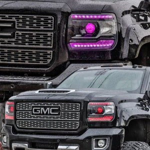 2014-2019 GMC Sierra HD RGBW Flow Series LED DRL Headlights