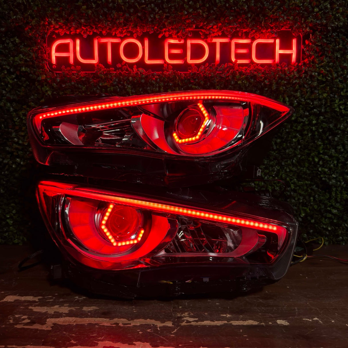 2014-2024 Infiniti Q50 RGBW Flow Series LED DRL Prebuilt Custom Headlights