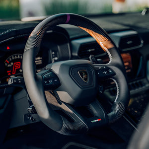 2018-2026+ Lamborghini Urus Custom Carbon Fiber Steering Wheel - AutoLEDTech.com