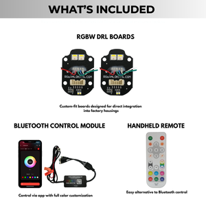 2015-2023 Mercedes C-Class RGBW +A LED DRL Boards