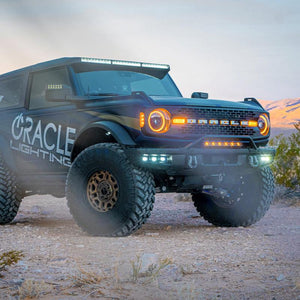 Ford Bronco with ORACLE Roof LED Light Bar installed in the desert - AutoLEDTech.com