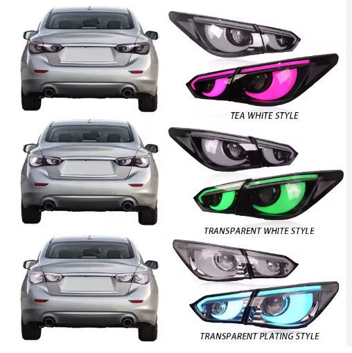 2014-2017 Infiniti Q50 Clear RGB Flow LED Tail Lights - AutoLEDTech.com