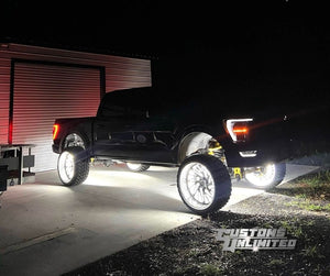 5 ROW Pure White LED Wheel Ring Lights Kit