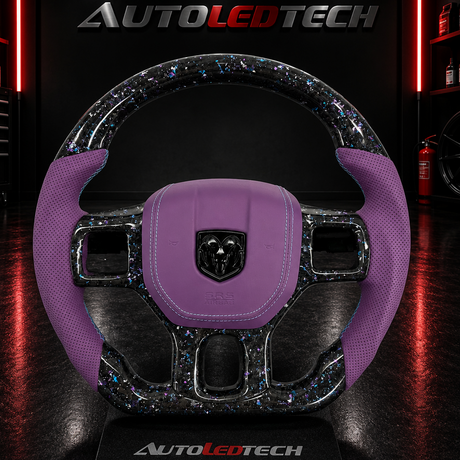2012-2018 Dodge Ram Custom Carbon Fiber Steering Wheel - AutoLEDTech.com