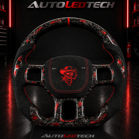 2012-2018 Dodge Ram Custom Carbon Fiber Steering Wheel - AutoLEDTech.com