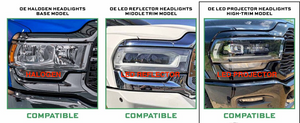 2019-2024 Ram HD LED Headlight Conversion Adapter Harness (Pair)