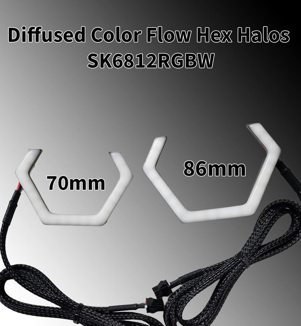 Flow Series RGBW LED Hex Halos