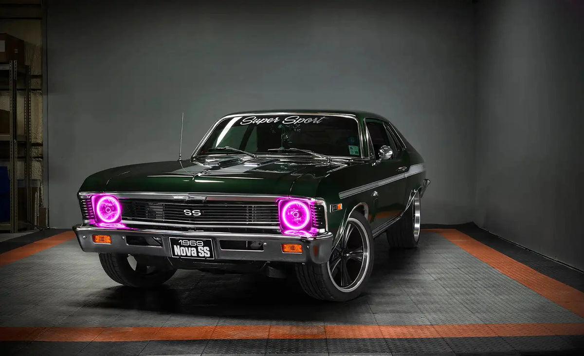 7 inch sealed beam halo ColorSHIFT in pink