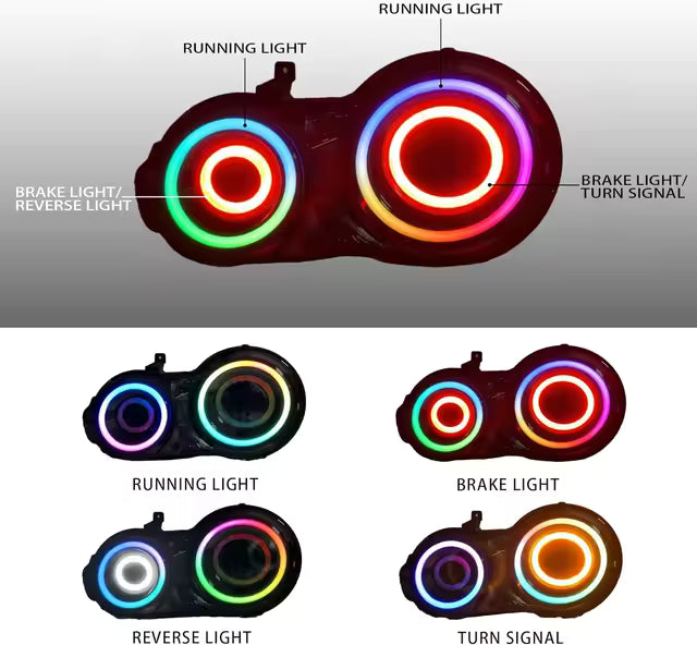 2008-2024 Nissan GTR R35 RGB Flow Smoked LED Tail Lights