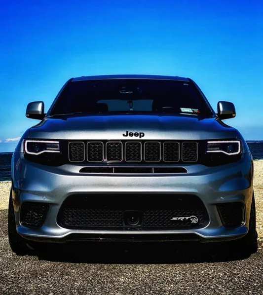 2018-2023 Jeep Grand Cherokee Trackhawk SRT Hellhawk RGB LED Color-Changing Grill Badge Emblem Logo LED headlight kit AutoLEDTech Oracle Lighting Trendz Flow Series RGBHaloKits OneUpLighting Morimoto