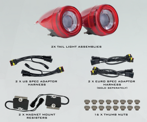 2005-2010 Ferrari F430 Red or Smoked LED Tail Light Assemblies - Plug & Play