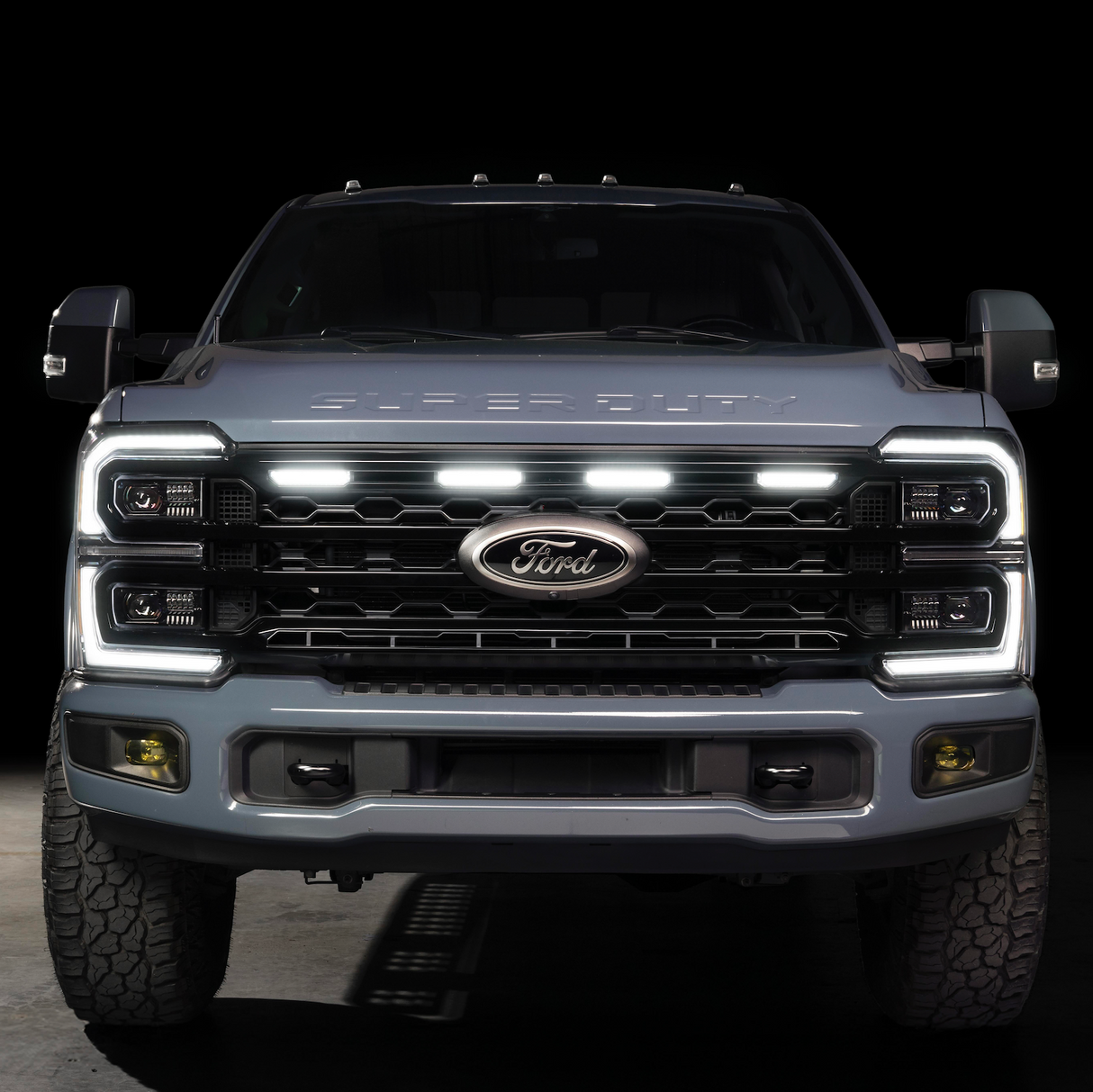2023-2026+ Ford Super Duty White Amber LED XBG Grill Light Assembly - AutoLEDTech.com