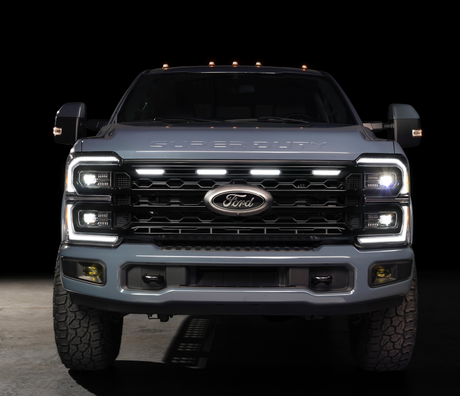 2023-2026+ Ford Super Duty White Amber LED XBG Grill Light Assembly - AutoLEDTech.com