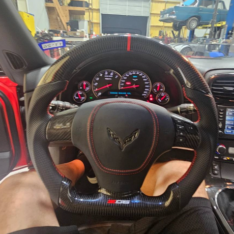 2006-2013 C6 Corvette Custom Carbon Fiber Steering Wheel - AutoLEDTech.com
