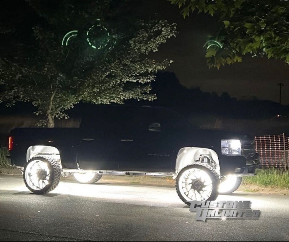 14 Row Pure White LED Wheel Ring Lights Kit