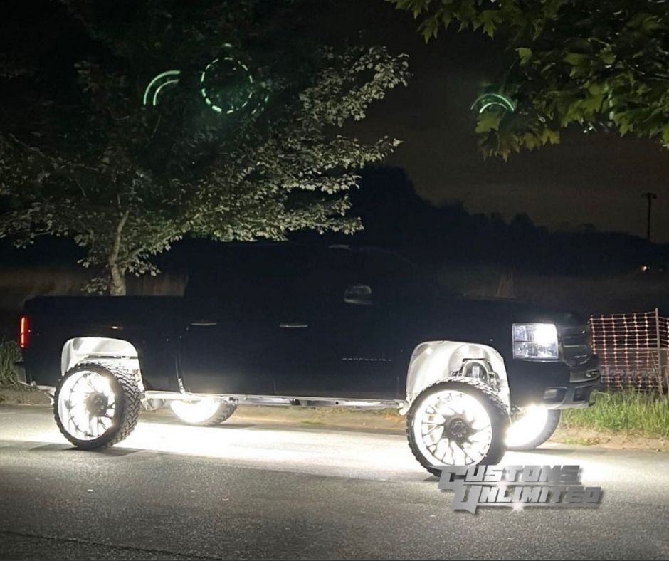 10 ROW ULTRA BRIGHT 36k Lm White LED Wheel Ring Lights Kit