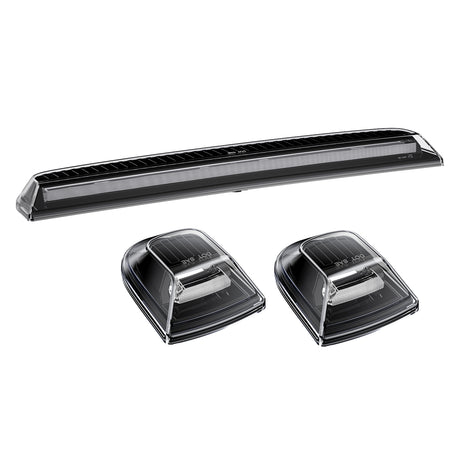 2020-2026+ GMC Chevy HD Smoked White Amber LED Roof Cab Lights - AutoLEDTech.com