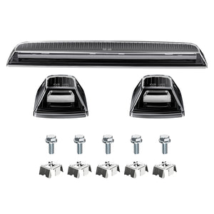 2020-2026+ GMC Chevy HD Smoked White Amber LED Roof Cab Lights - AutoLEDTech.com