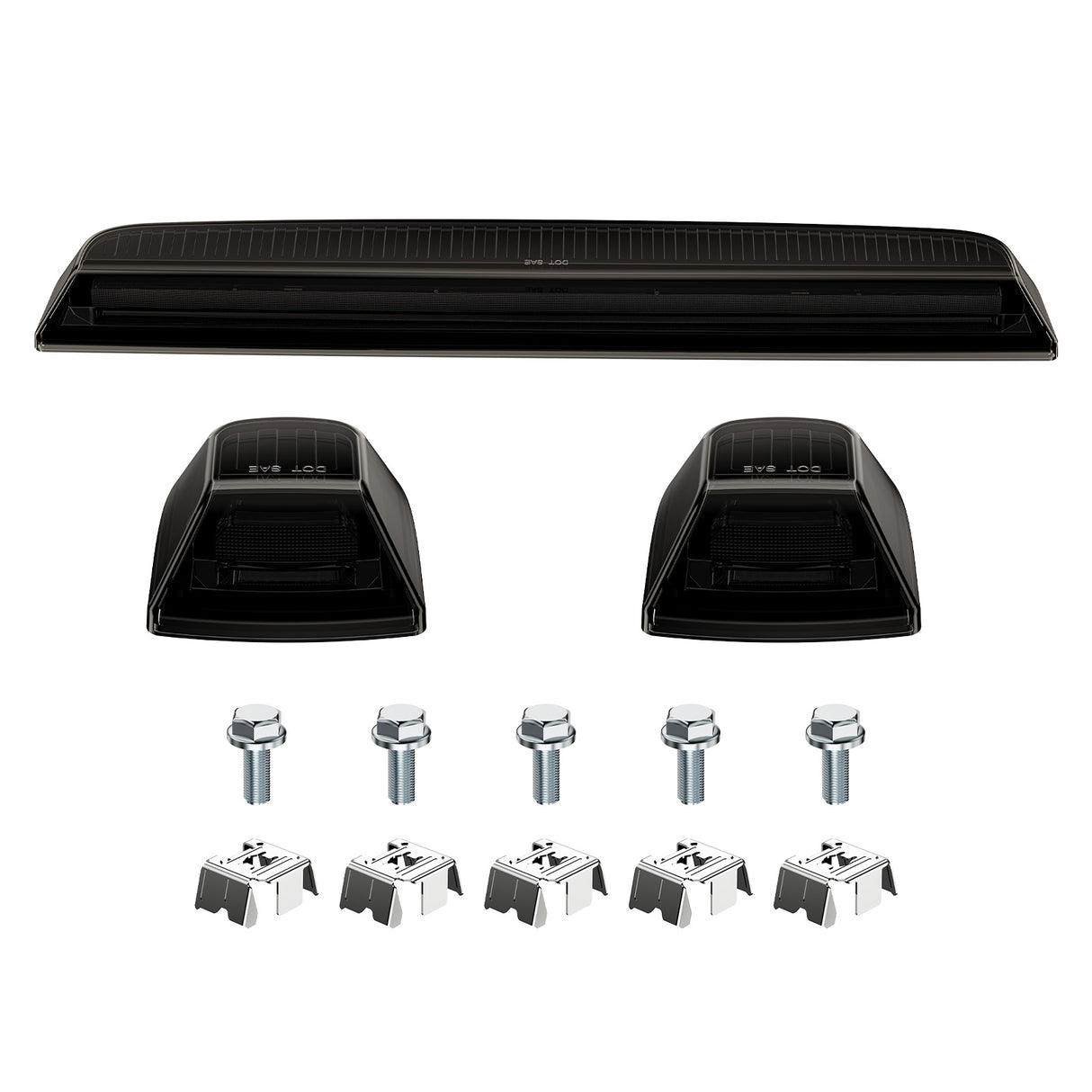 2020-2026+ GMC Chevy HD Smoked White Amber LED Roof Cab Lights - AutoLEDTech.com