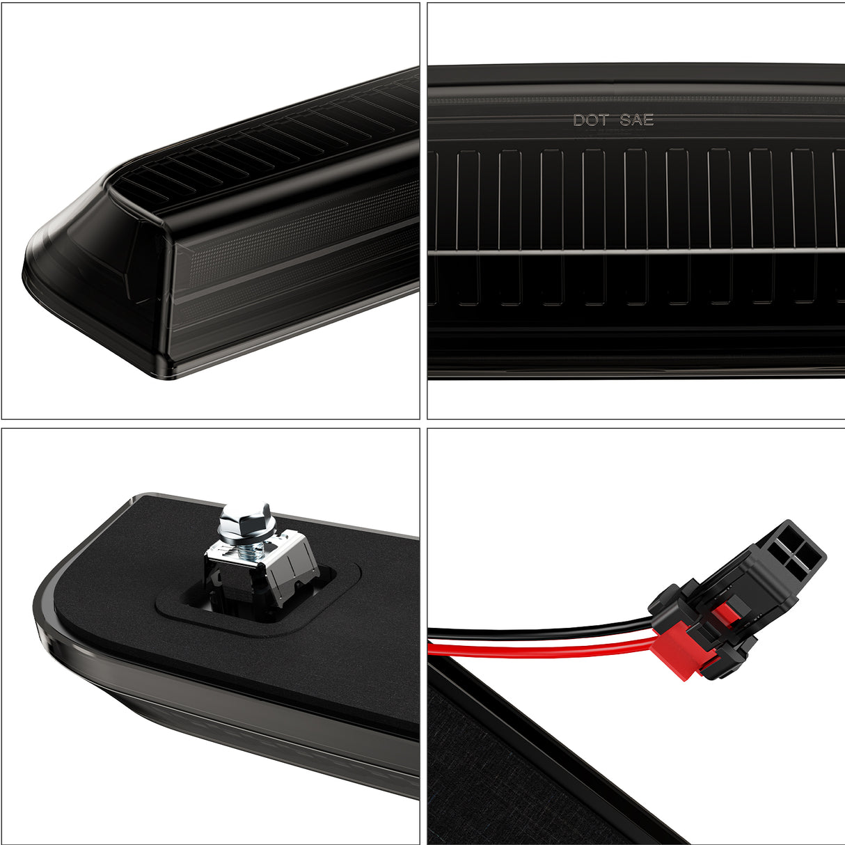 2020-2026+ GMC Chevy HD Smoked White Amber LED Roof Cab Lights - AutoLEDTech.com