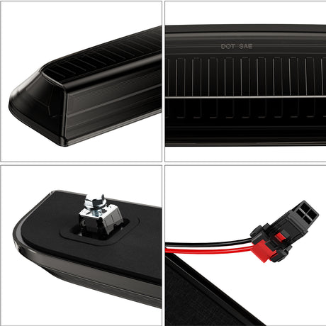 2020-2026+ GMC Chevy HD Smoked White Amber LED Roof Cab Lights - AutoLEDTech.com