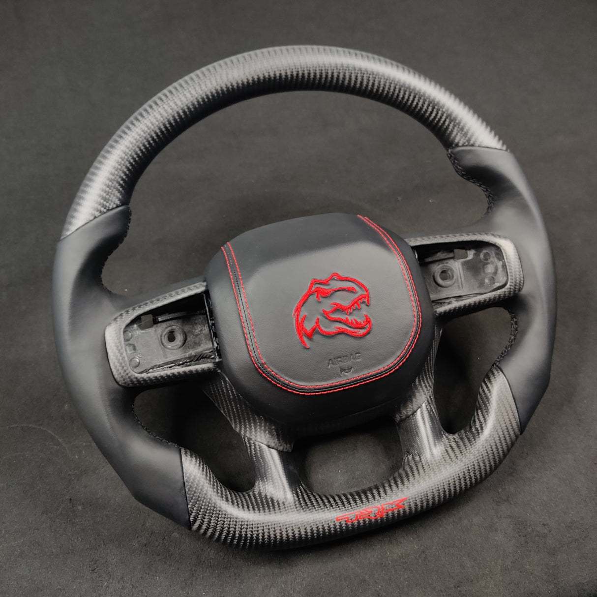 2021-2026+ Ram TRX 1500 Custom Carbon Fiber Steering Wheel - IN STOCK