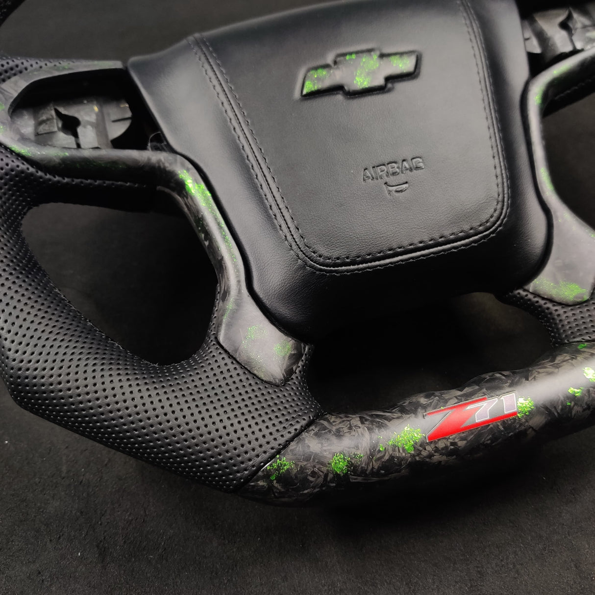 2014-2020 Chevy Silverado Tahoe Custom Carbon Fiber Steering Wheel