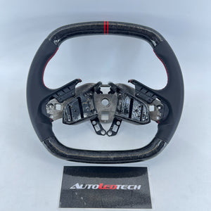 2020-2026+ Chevrolet C8 Corvette Custom Carbon Fiber Steering Wheel - AutoLEDTech.com