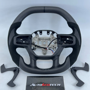 2021-2026+ Ram TRX 1500 Custom Carbon Fiber Steering Wheel - AutoLEDTech.com