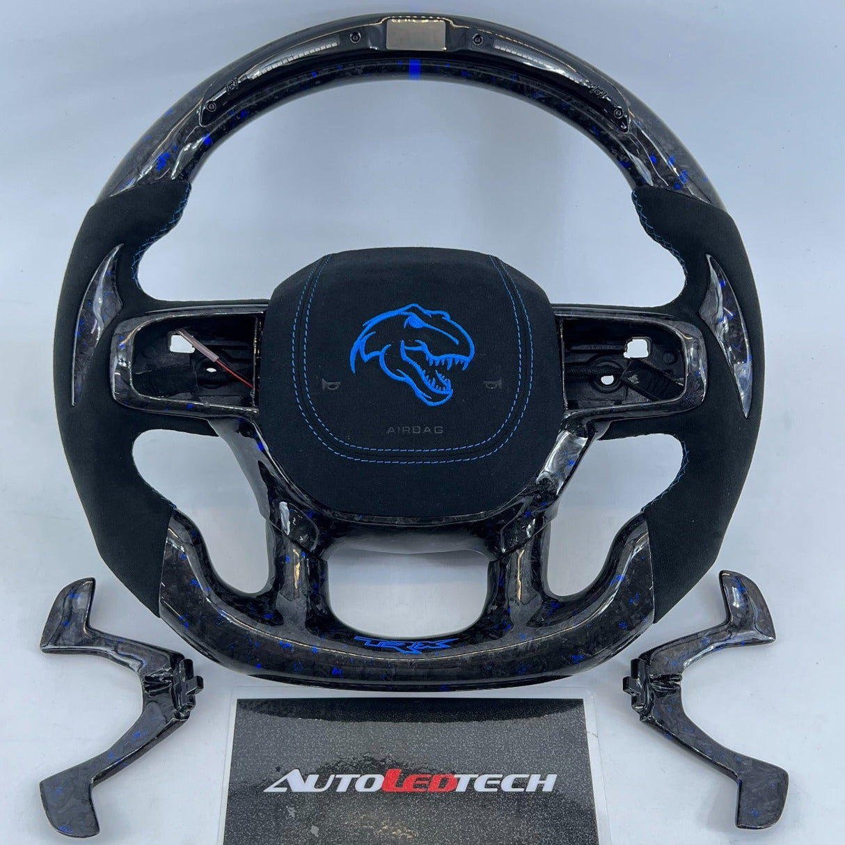 2021-2026+ Ram TRX 1500 Custom Carbon Fiber Steering Wheel - AutoLEDTech.com