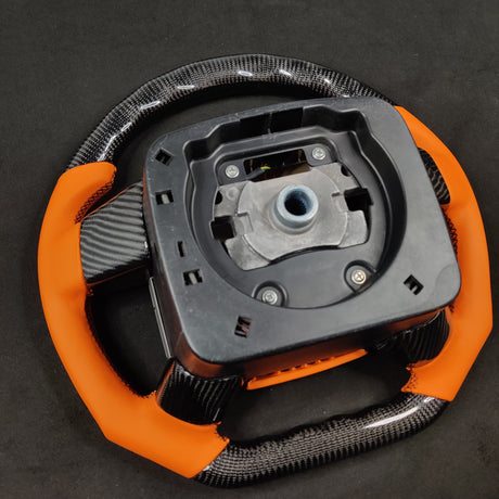 2009-2014 Ford Raptor & F150 Custom Carbon Fiber Steering Wheel w/ LED Display - AutoLEDTech.com