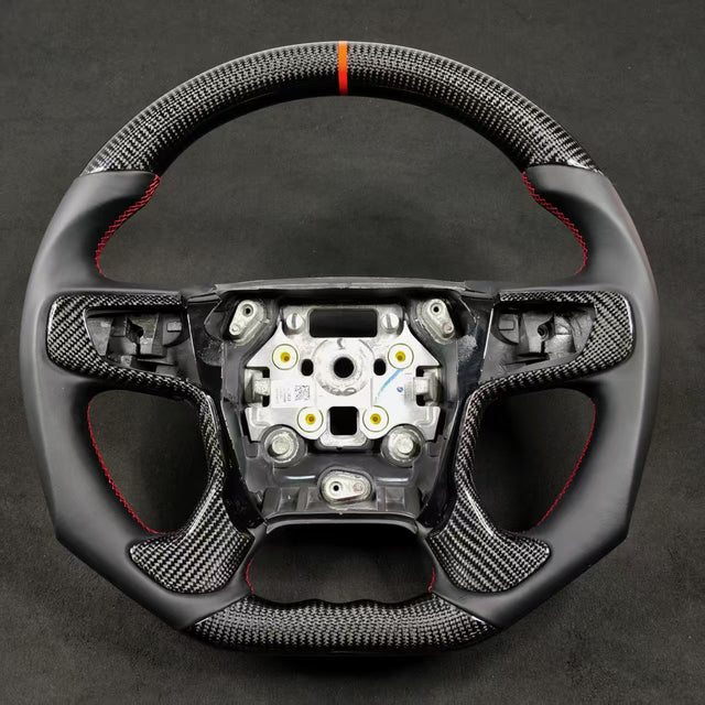 2014-2020 GMC Sierra Yukon Custom Carbon Fiber Steering Wheel - AutoLEDTech.com