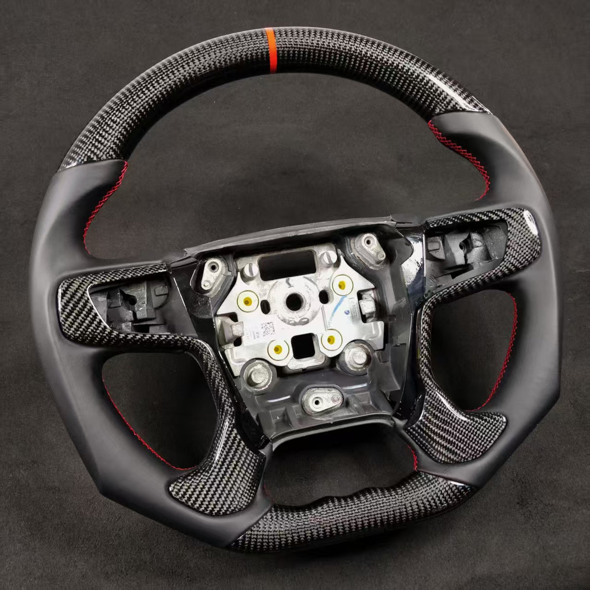 2014-2020 GMC Sierra Yukon Custom Carbon Fiber Steering Wheel - AutoLEDTech.com