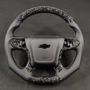 2014-2020 GMC Sierra Yukon Custom Carbon Fiber Steering Wheel - AutoLEDTech.com